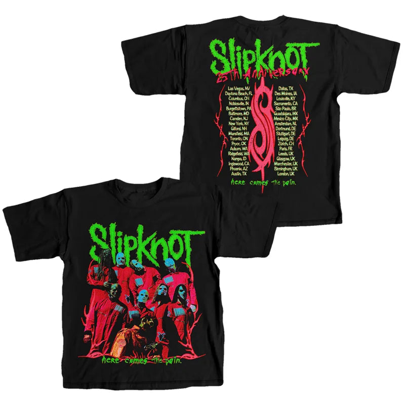 Camiseta Slipknot Gótica 100% Algodão - Estampada Streetwear Unissex