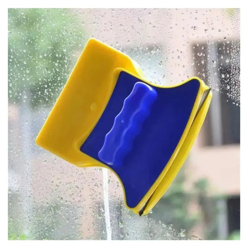 Limpador de vidro magnético durável, limpador de dupla face, limpeza doméstica com corda de segurança de 1,2 m para lavagem de janelas de banheiro