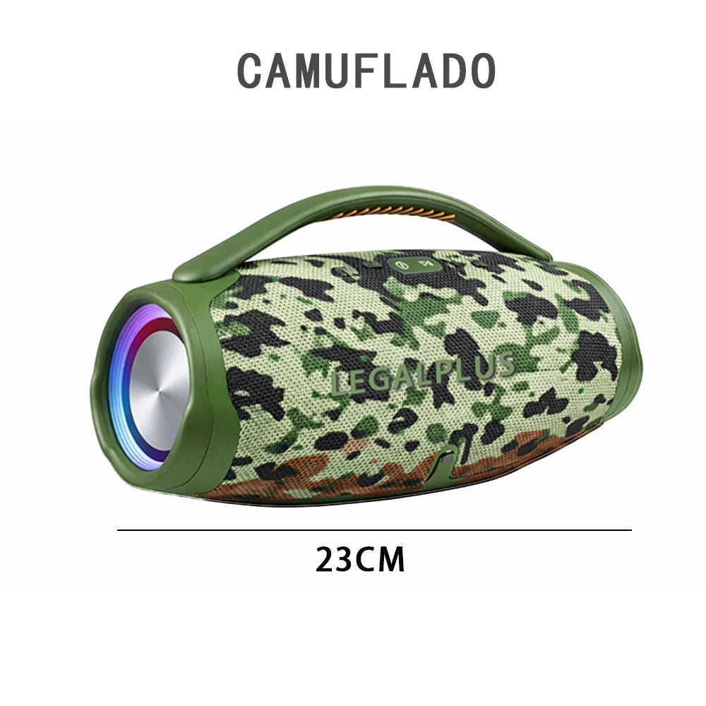 Caixa de Som Bluetooth 70W Portátil Estilo Boombox, Alto Falante Potente Resistente à Água para Festas