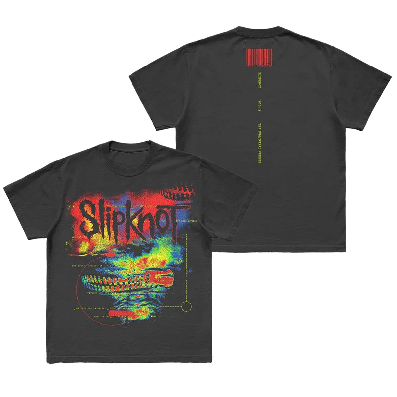 Camiseta Slipknot Gótica 100% Algodão - Estampada Streetwear Unissex