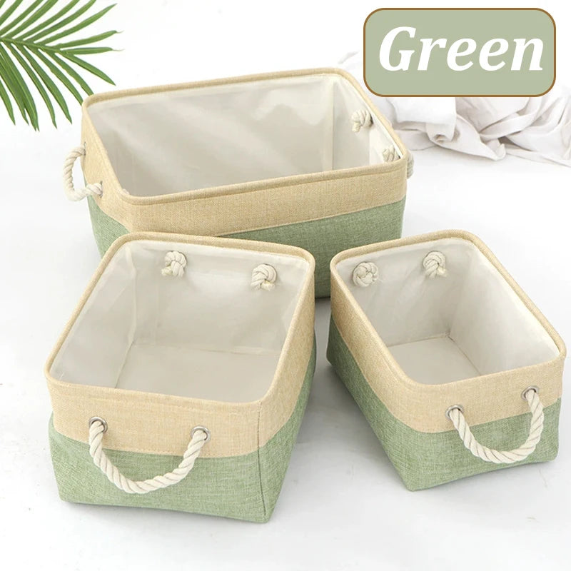 Cesta de armazenamento para casa, cesta de classificação de artigos diversos, dobrável, organizador de linho, roupa íntima, meias, brinquedos, cestas de armazenamento versáteis