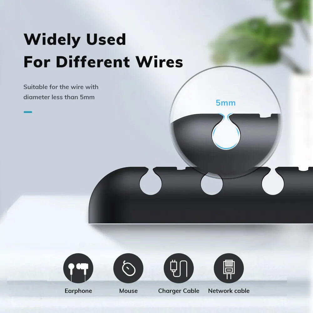 Topk l35 organizador de cabos, caixa de plugue magnético, enrolador de cabo de silicone, clipes flexíveis de gerenciamento de cabos para mouse e fone de ouvido