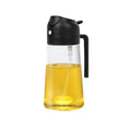 Spray de azeite 2 em 1, 500ml, pulverizador de óleo de plástico, recipientes de óleo de cozinha, dispensador de azeite para acampamento, churrasco, cozimento