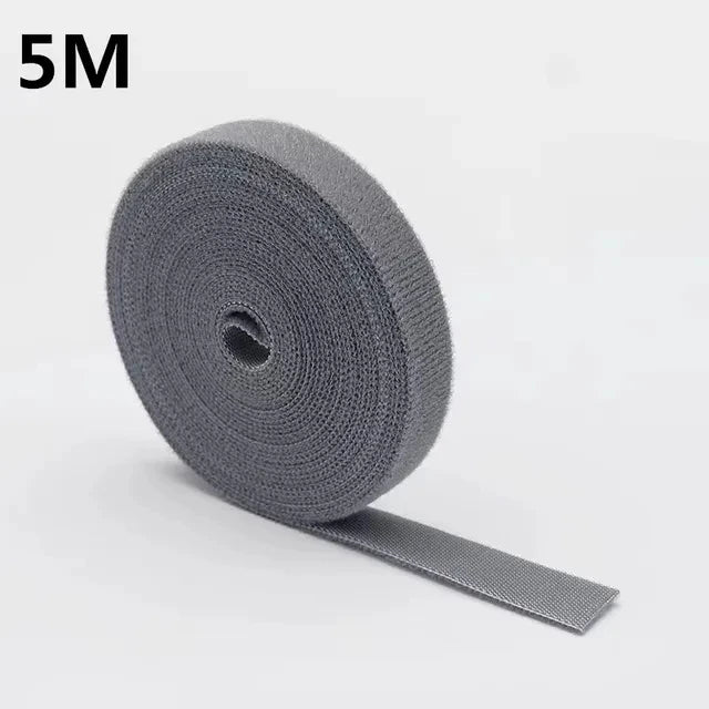 Cabo Organizador Enrolador De Fita, Gerenciamento De Fios, Fone De Ouvido, Cabo Do Mouse, Gravatas Protetor para iPhone, Xiaomi, Samsung, 1 m, 5m