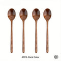 Kit 4 Colheres de Madeira Estilo Coreano - Utensílio Natural para Cozinha