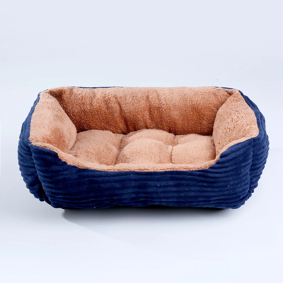 Cama Pet Quadrada Pelúcia - Sofá Confortável para Cães e Gatos