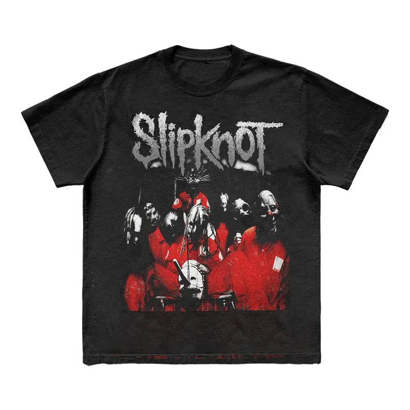 Camiseta Slipknot Gótica 100% Algodão - Estampada Streetwear Unissex