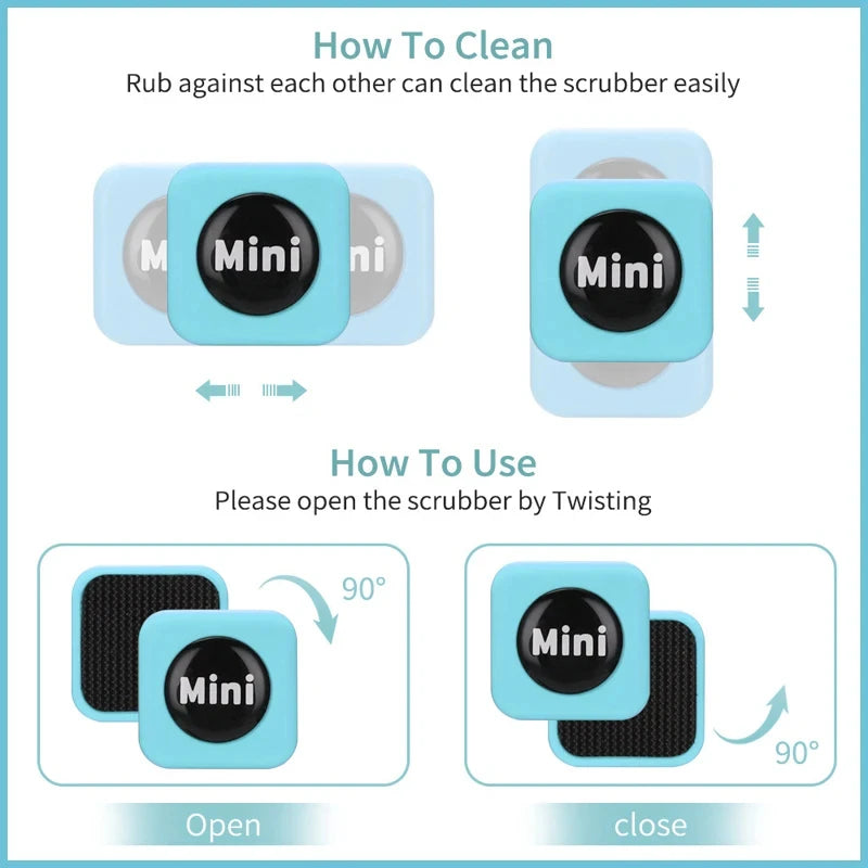 Mini limpador de vidro para aquário, resistente a arranhões, escova magnética para aquário pequeno, vidro e aquário acrílico, 1 peça