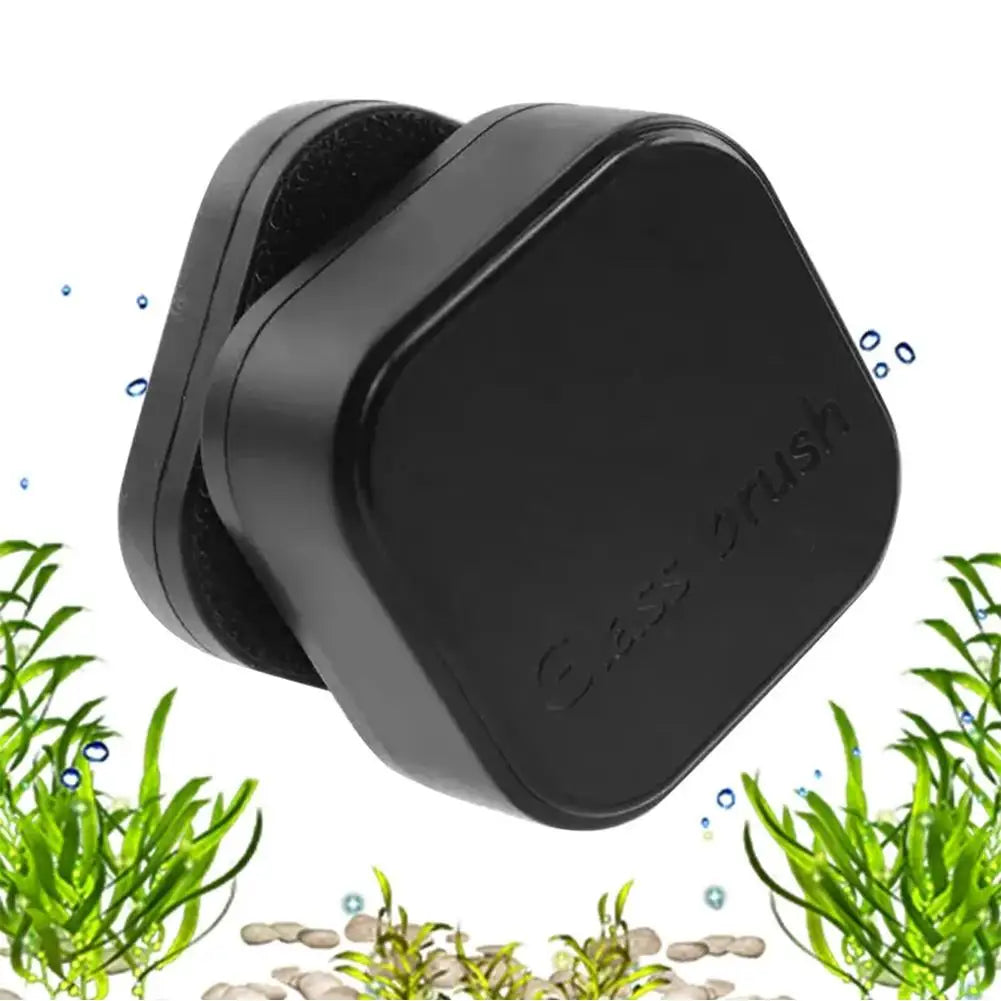 Limpador de vidro magnético para mini aquário, ferramenta de limpeza e manutenção, escova sem pontos cegos, acessórios