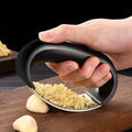 Espremedor de Alho em Aço Inox - Triturador Manual Utensílio de Cozinha