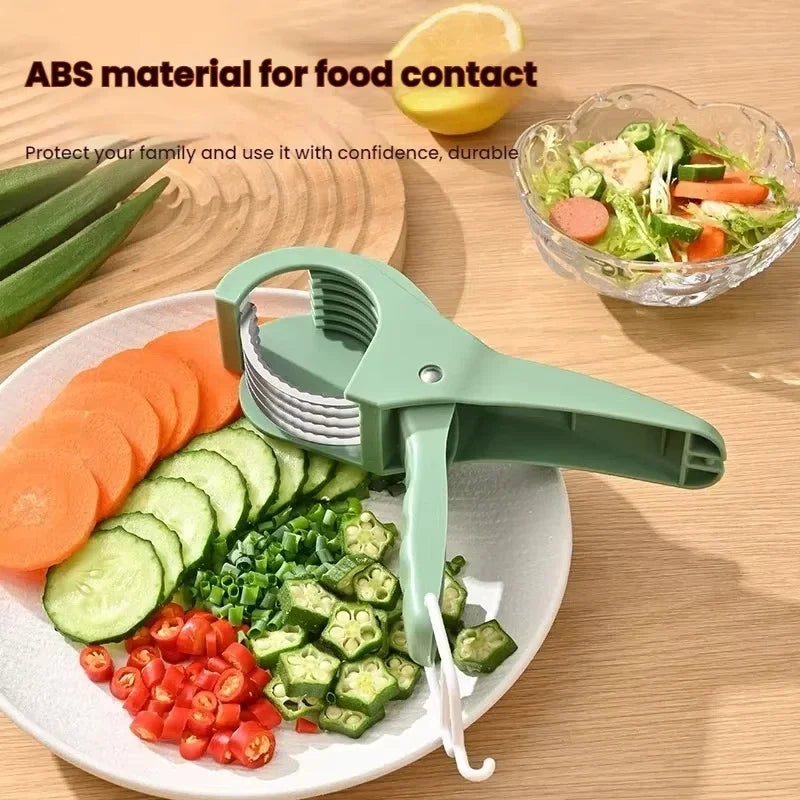 HooFun Ferramentas de cozinha de aço inoxidável, fatiador de vegetais e frutas, multifuncional, fatiador de salada, acessórios de cozinha