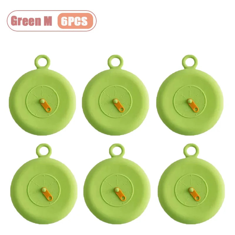 Conjunto de Tampas para Alimentos, Tampas Redondas Resistentes ao Calor, Tampas Universais para Sobras de Refrigerador, Tampas Reutilizáveis para Cozinha