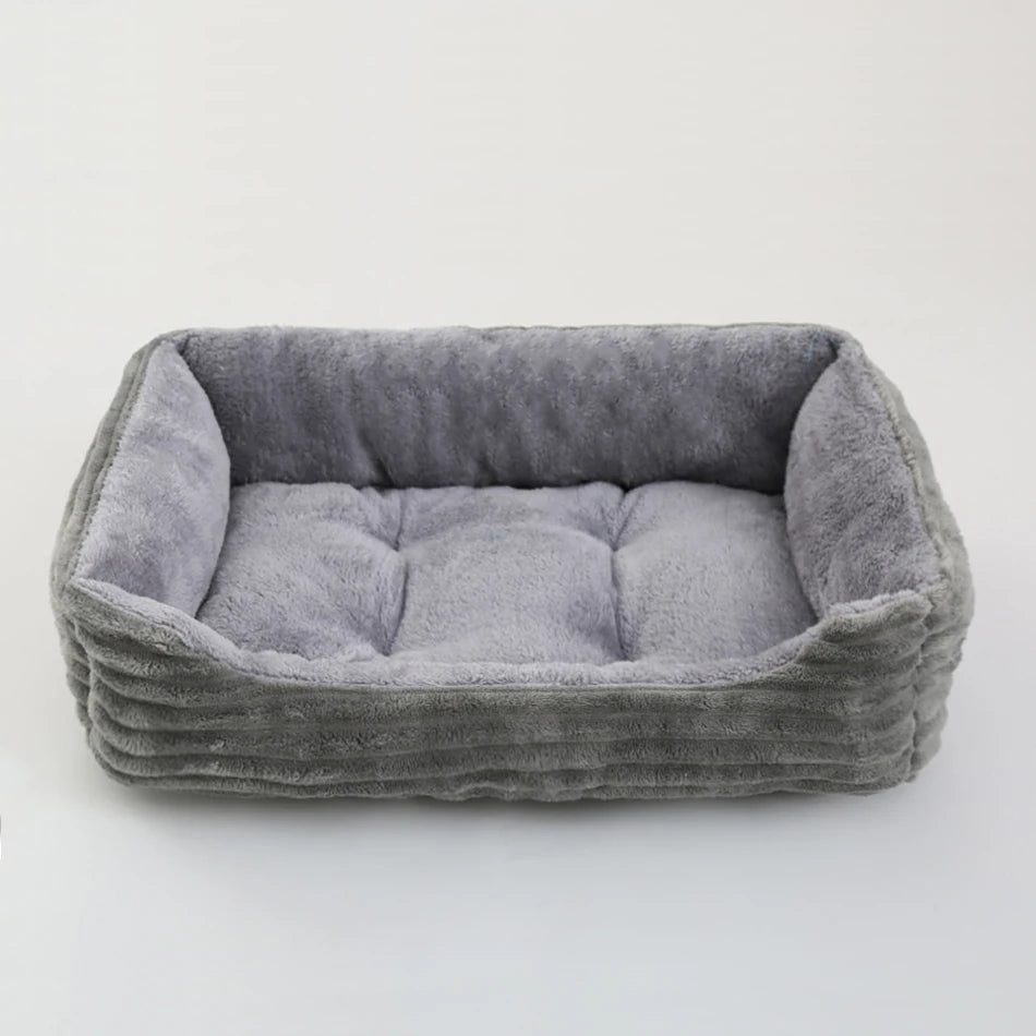 Cama Pet Quadrada Pelúcia - Sofá Confortável para Cães e Gatos