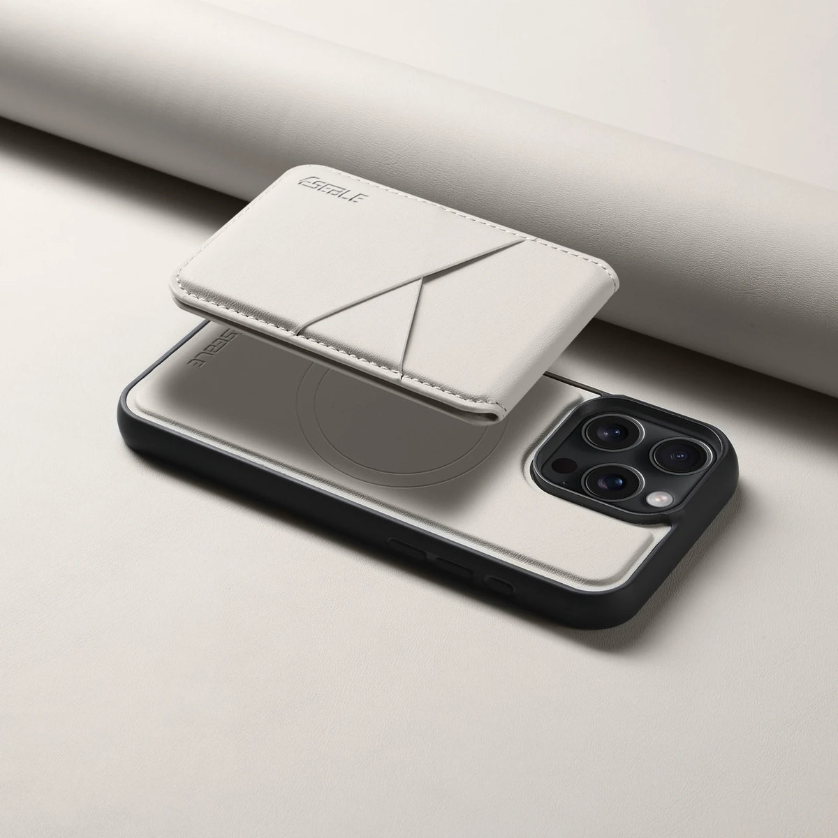 Capa de Couro Magnética Destacável 2 em 1 para iPhone 17 16 Pro Max 15 14 13, Capa de Carteira com Porta para Cartões