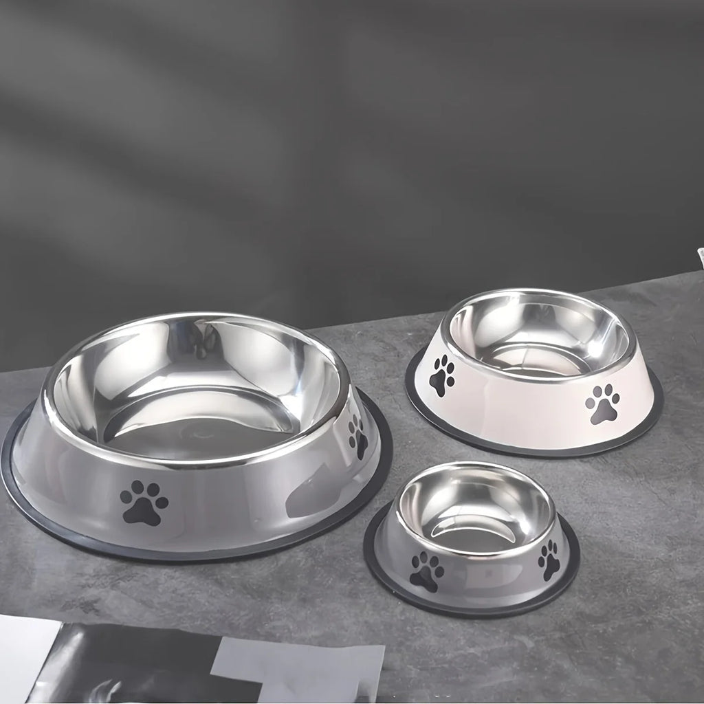 Comedouro Aço Inox Pet - Multi-Especificação Antiqueda Cães e Gatos