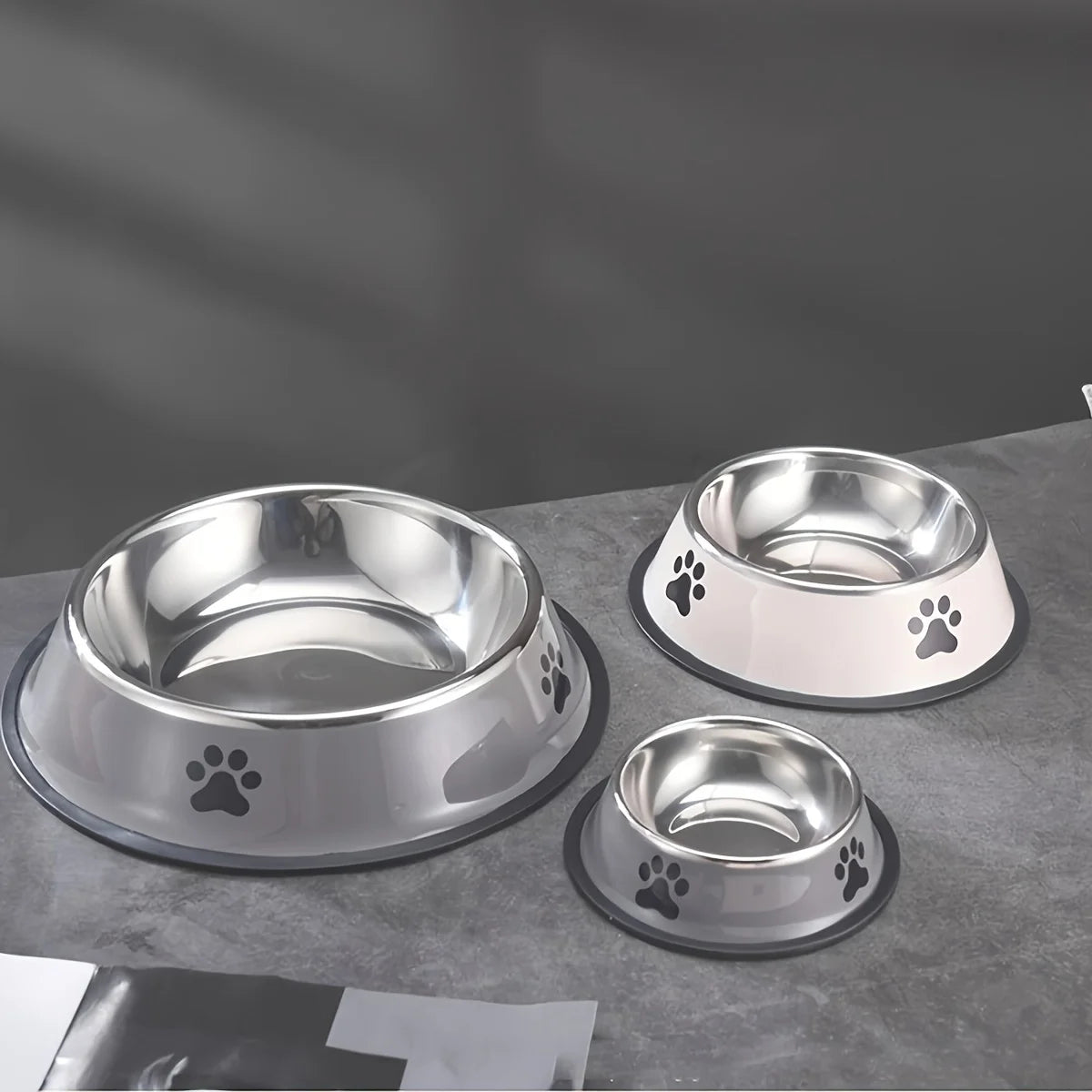 Comedouro Aço Inox Pet - Multi-Especificação Antiqueda Cães e Gatos