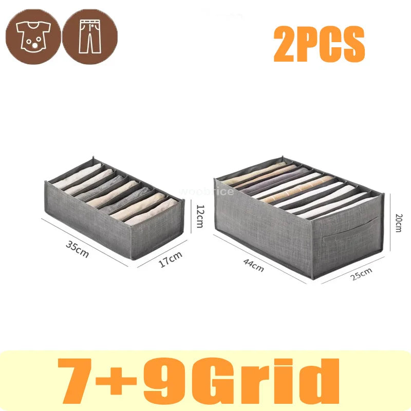 Organizador para Gavetas Organizador de Roupas Calças  Caixa de Armazenamento para Calças, Organizador de Gaveta para Calças Jeans, Meias, Roupa Íntima  Armazenamento de Guarda-Roupa para Camisetas