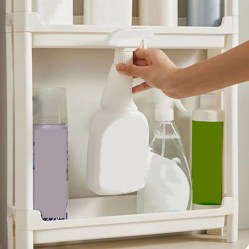 Atrás da porta armário de armazenamento banheiro e cozinha rack de armazenamento multi-camada armário estreito economia de espaço carrinho rack de armazenamento