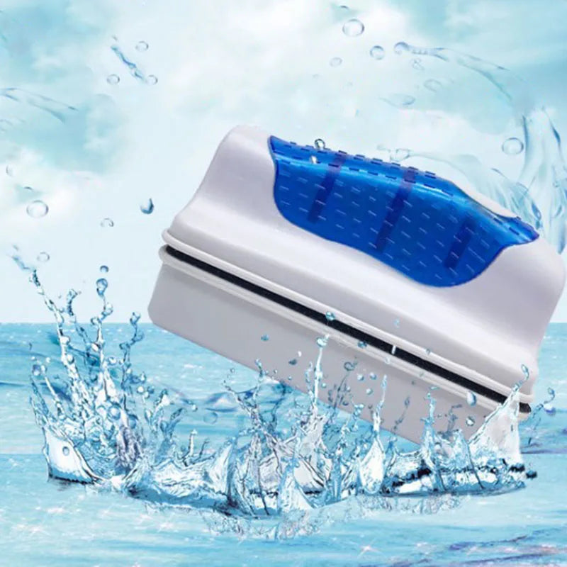 Escova magnética para aquário, tanque de peixes, flutuante, janela de vidro limpa, raspador de algas, escova de limpeza, acessórios para aquário